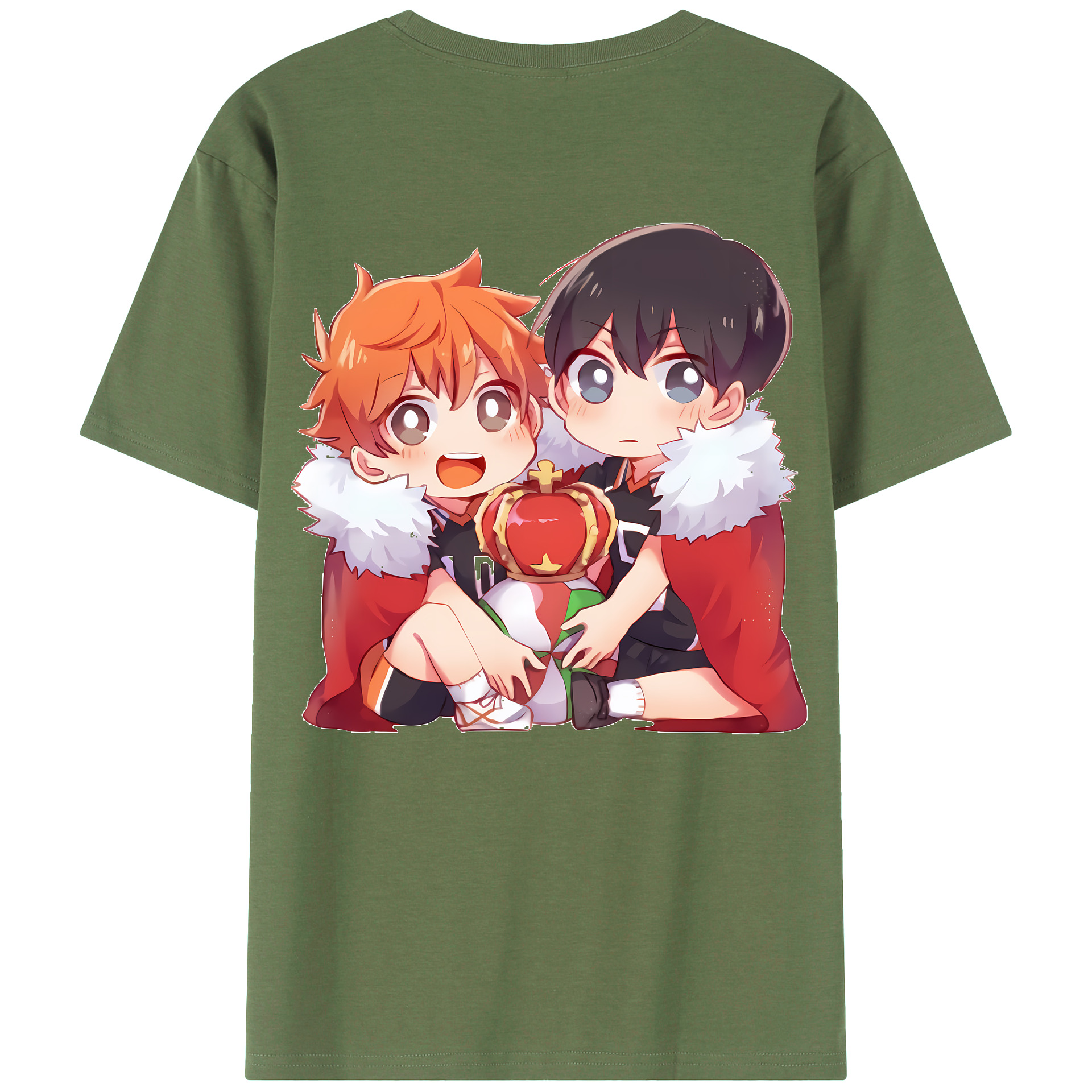 （画像用） ハイキュー!! Haikyu!! 綿100％ メンズ半袖Tシャツ（バックプリント） 通気性